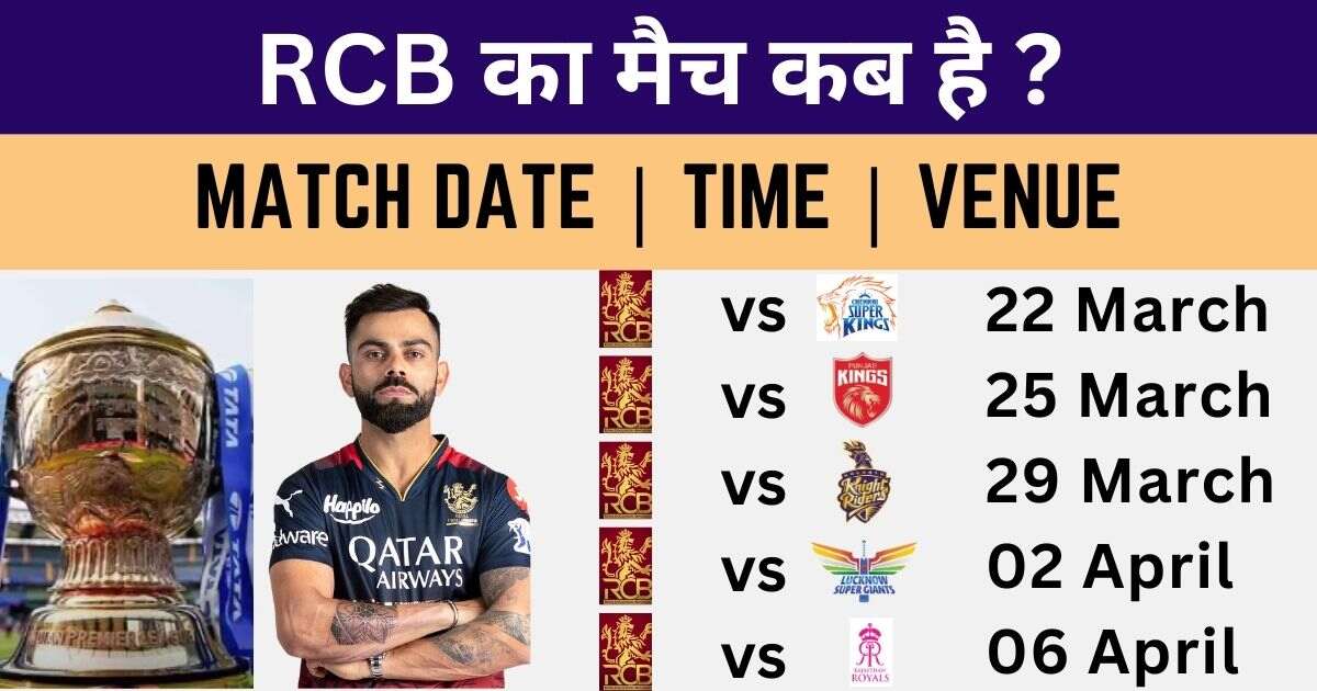 You are currently viewing RCB IPL 2024 Schedule: आरसीबी का मैच कब और कहाँ पर होगा।