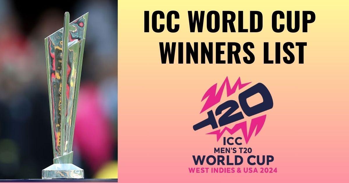 You are currently viewing T20 World Cup Winners List (2007 – 2024) टी20 विश्व कप विजेताओं की पूरी सूची।
